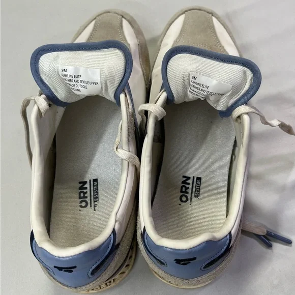 Tretorn Rawlins Elite White and Blue Athletic Shoes Sneakers Suede Leather - 9 - Picture 7 of 7